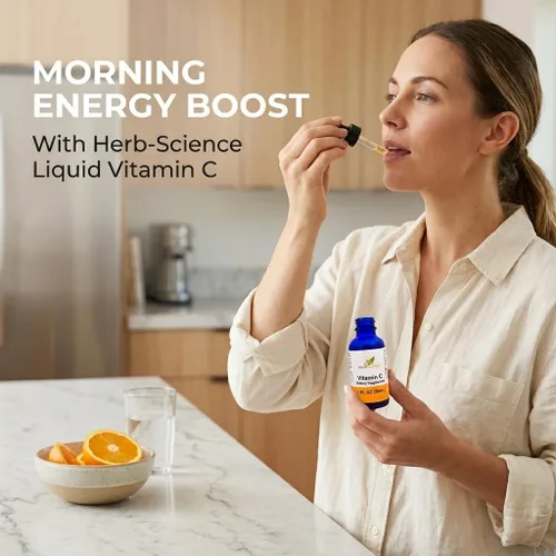 Miniatura 9 de Vitamina C líquida: ácido ascórbico prensado en frío, de alta absorción, vegano, sin alcohol, gotas de vitamina C sublinguales, sin sabores
