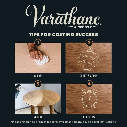 Miniatura 6 de Varathane Spray Poliuretano Ultimate Cristal Claro a Base de Agua Protección para Madera Interior Tiempo de Secado Rápido Fácil Limpieza
