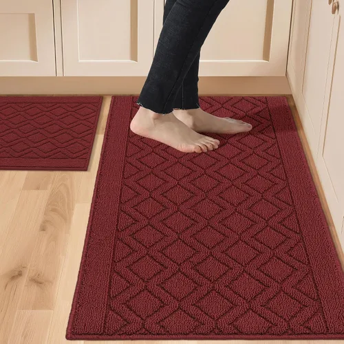 Miniatura 59 de COSY HOMEER Tapete de cocina antideslizantes, absorbentes para el piso, alfombra de cocina lavable, tapete de pie para fregadero, alfombra de Beige
