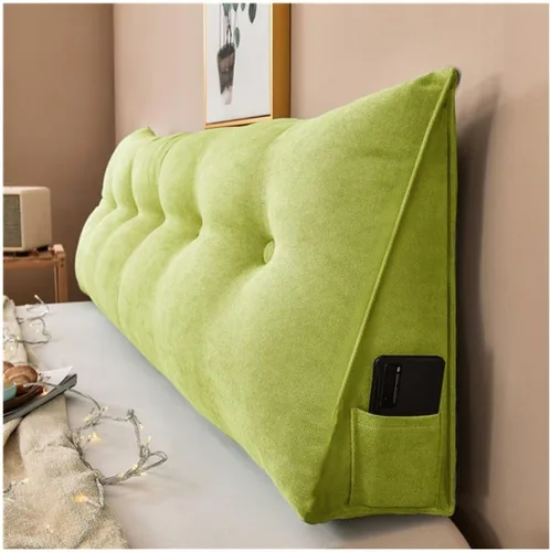 Miniatura 8 de Almohada triangular para cabecero de lectura, cojín de cuña, almohada grande para cama / almohada de lectura para sentarse en reposo en cama, Marrón