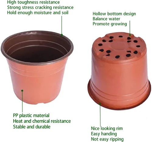 Miniatura 3 de Macetas de plántulas, macetas de plástico para plantas de semillero, macetas de vivero, contenedor de plantas apto para germinación de semillas