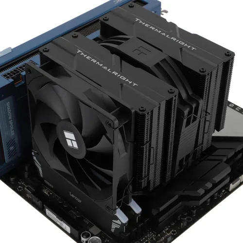 Miniatura 8 de Thermalright Peerless Assassin 140 - Enfriador de aire negro para CPU, 6 tubos de calor, ventiladores PWM duales y torres dobles, refrigeración
