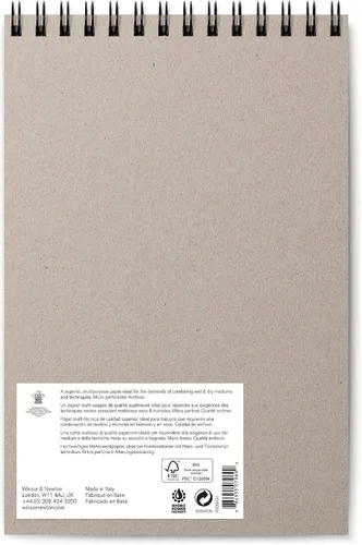Miniatura 2 de Winsor & Newton Bloc de medios mixtos profesional, 7" x 10", 30 hojas, 250gsm, blanco