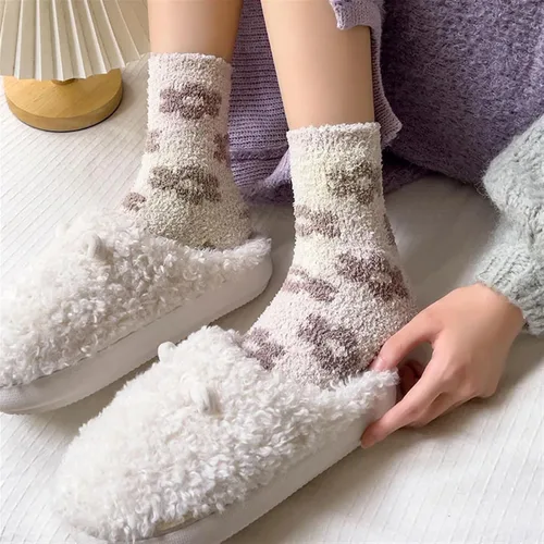 Miniatura 4 de TRENIS Socks Winter Mid-tube Socks Thickened Warm Sleeping Socks Home Floor Socks