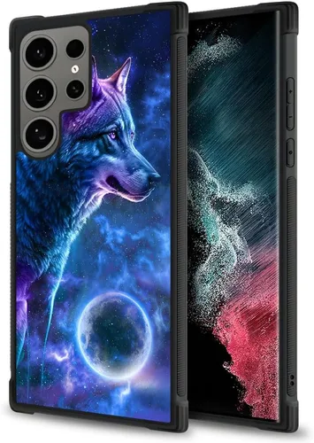 Miniatura 78 de CARLOCA Funda compatible con Samsung Galaxy S22 Ultra, diseño gráfico de Star Howling Wolfs Samsung Galaxy S22 Ultra, diseño gráfico, a prueba