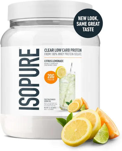 Miniatura 2 de Isopure - polvo de proteína de suero de leche con sabor a fruta ligera refrescante