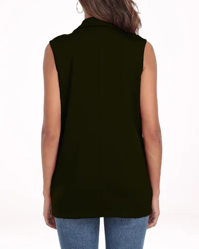 Miniatura 3 de Xeoxarel Chaleco blazer sin mangas con bolsillos para mujer (S - XXL)
