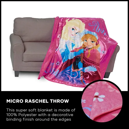 Miniatura 6 de Northwest Frozen Loving Sisters Manta de micro raschel, 46 x 60 pulgadas