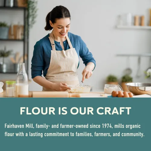 Miniatura 8 de Fairhaven Mill Harina de trigo sarraceno orgánico, grano entero, naturalmente sin gluten y certificado orgánico por USDA, perfecta para panqueques