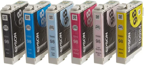 Miniatura 3 de Epson 98 negro y color C/M/Y/LC/LM - Cartuchos de tinta, T098120-BCS y T099 Claria tinta de alta definición Capacidad estándar Paquete combinado