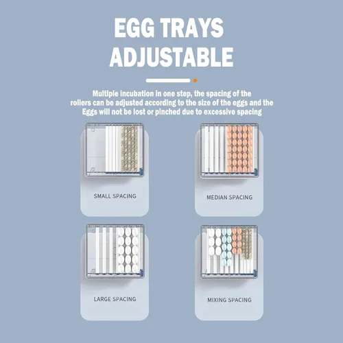 Miniatura 6 de Incubadoras automáticas para incubar huevos, capacidad para 6-256 huevos, control automático y ajustable de temperatura y humedad para pollo, pato