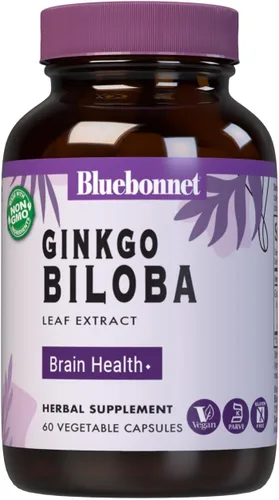 BlueBonnet Suplemento de extracto de hoja de ginkgo biloba, 60 unidades