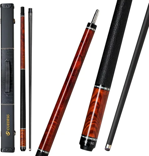 Miniatura 30 de Palo de Billar de Fibra de Carbono 10.5mm/11.8mm/12.5mm, Palo de Piscina de Baja Deflexión con Empuñadura de Madera Rara, Palo de Billar Profesional