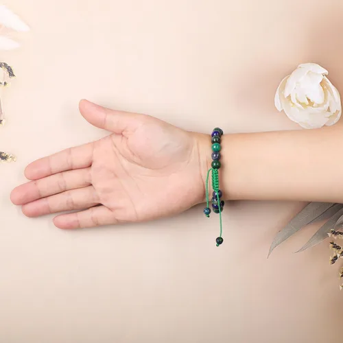 Miniatura 91 de AD Beads Pulseras de piedras preciosas unisex de 0.315 pulgadas (0.315 in), macramé curativo ajustable de 7 a 9 pulgadas Usa esta pulsera