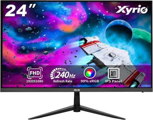 Monitor de juegos, monitor de juegos de 23.8 pulgadas FHD (1920 x 1080) 240Hz, monitores de juegos de computadora con AMD FreeSync | Pantalla de 1