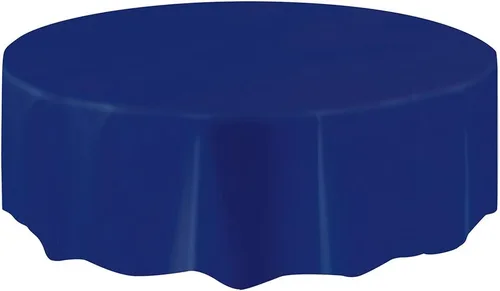 Miniatura 6 de Mantel redondo de plástico sólido negro (84 pulgadas), 1 unidad, diseño elegante y calidad premium, ideal para fiestas, eventos y uso diario