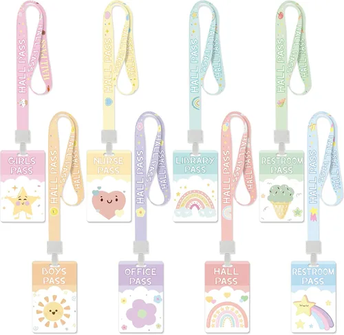 Miniatura 10 de Ctosree Juego de 8 cordones de PVC irrompibles para pasillos y pases escolares, suministros escolares, suministros para profesores, para aula