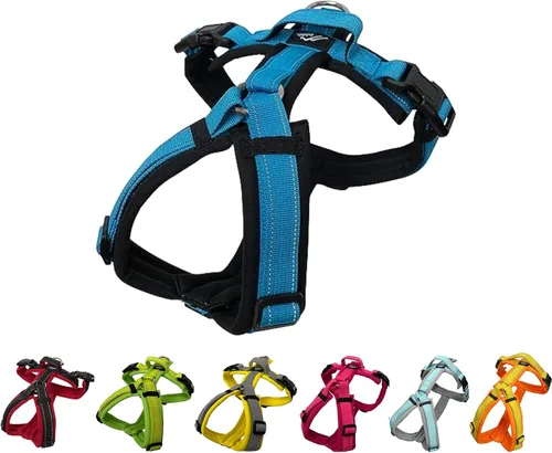 Hakusan - Arnés para perro Zero tipo básico, seguro, sin asfixia/difícil de desconectar, gran ajuste, fácil de poner y quitar, ajustable, reflector,