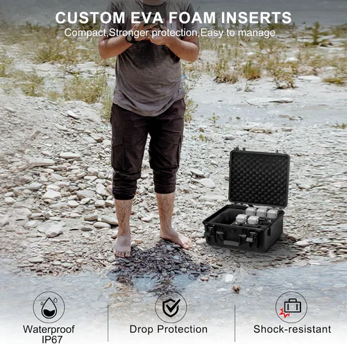 Miniatura 5 de Lekufee Funda rígida impermeable compatible con DJI Air 3S/3 Drone/Fly More Combo/RC 2/N3/N2 mando a distancia y accesorios (solo funda)