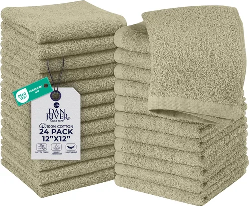 Miniatura 73 de DAN RIVER Paquete de 6 toallas de mano de alta calidad (16 x 28 pulgadas), 100% algodón, ultra suaves, ligeras, altamente absorbentes, para baño