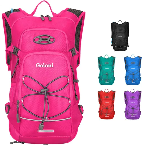 Miniatura 10 de Mochila de hidratación, mochila de senderismo ligera con vejiga de agua de 2 L, mochila de agua para ciclismo, correr, festival