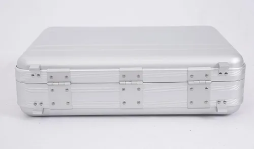 Miniatura 5 de Maletín grande de aluminio 18.1X13.8X6.1 Pulgadas con cerradura de combinación TSA, maletín de metal, caja de herramientas, caja de efectivo