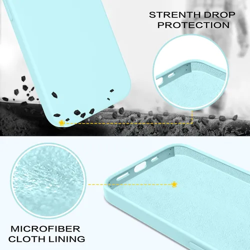 Miniatura 367 de GUAGUA Funda compatible con iPhone 17 Pro Max de 6.9 pulgadas, silicona líquida, goma de gel suave, delgada, forro de microfibra delgada