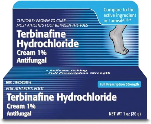 Miniatura 7 de TARO Crema antihongos de clorhidrato de terbinafina 1% - Crema para el pie de atleta de fuerza extra, alivia la picazón y el ardor, cura la mayoría