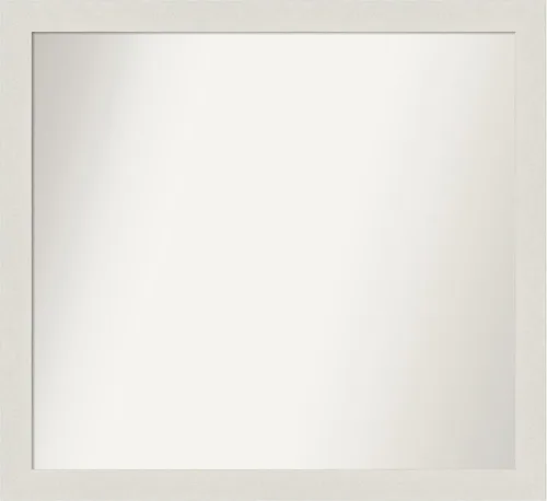 Miniatura 24 de Amanti Art Espejo de baño blanco para sobre el fregadero, 24 x 24 pulgadas, hecho a medida, espejo de tocador cuadrado blanco estrecho, marco