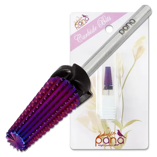 Miniatura 9 de PANA Broca de carburo de uñas 5 en 1 con vástago de 3/32 pulgadas - (grueso triple - grano extra fino, púrpura) - rotación bidireccional para uso