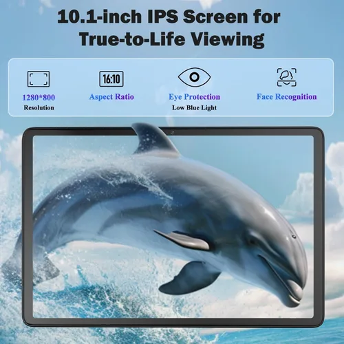 Miniatura 5 de Tablet Android 14, tableta de 10.1 pulgadas, procesador A523 Octa Core, 8GB+128GB+1TB Expandir tabletas de computadora, batería de 6000mAh, pantalla