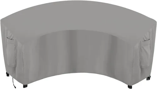 Miniatura 22 de OutdoorLines Funda seccional curvada impermeable para exteriores, resistente a los rayos UV, resistente al viento, para terraza, césped y patio