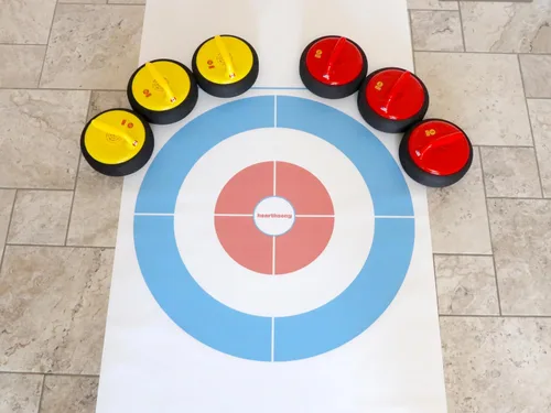 Miniatura 4 de HearthSong Curling Zone - Juego de rizadores flotantes con pilas para interiores - Divertido juego familiar para niños y adultos - 6 piedras rizadas