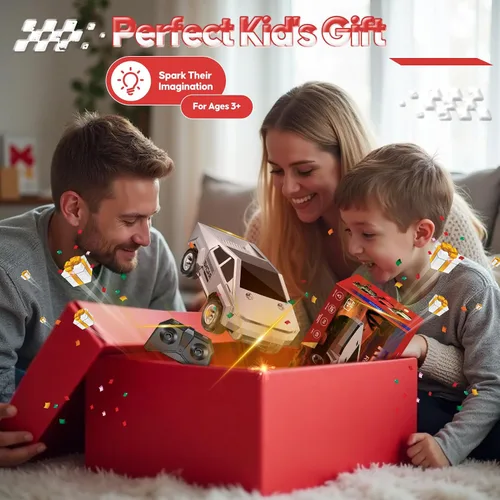 Miniatura 7 de 1:24 Coche RC Juguetes, Camión RC Todo Terreno de Alta Velocidad 2WD con Luz y Espacio de Carga, Vehículos Todo Terreno de 2.4GHz Control Remoto