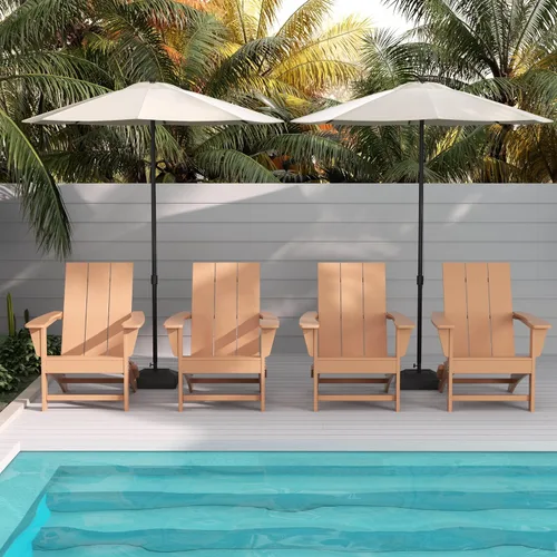 Miniatura 34 de WestinTrends Ashore - Silla plegable Adirondack moderna para exteriores (juego de 2), color marrón oscuro