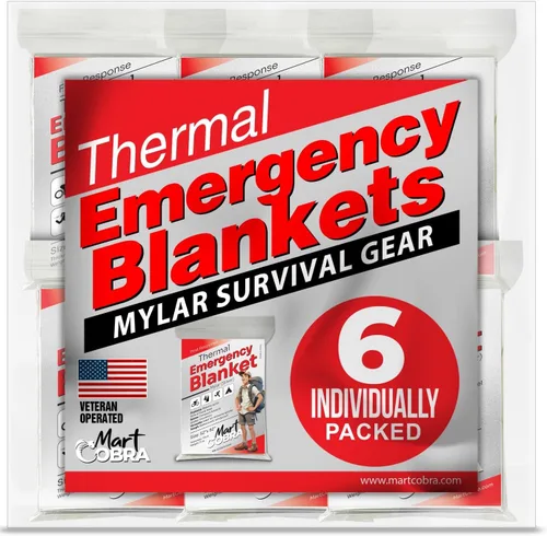 Mantas de emergencia para equipo y suministros de supervivencia x6, manta espacial, mantas de Mylar, manta térmica, manta de supervivencia, kits de