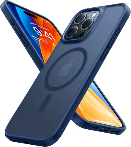 Miniatura 8 de TORRAS Funda ultra magnética para iPhone 15 Pro, [probada en 3 caídas de grado militar] [compatible con MagSafe], a prueba de golpes, translúcida