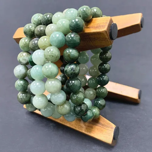 Miniatura 398 de Gem Avenue Handmade Round Bead Stretch Bracelet Unisex Natural Stone Beaded Jewelry for Men & Women, Elastic Wristband for Daily Wear