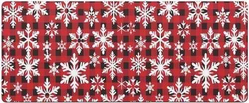 Tapete de baño de copos de nieve de Navidad para bañera, antideslizante, de secado rápido y absorbente, tierra de diatomeas, fregadero de ducha,