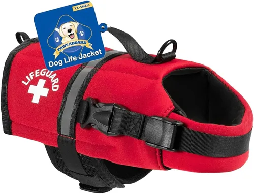 Miniatura 19 de Chaleco salvavidas para perros – Chaleco de natación para perros, ajustable, reflectante, cómodo, varios colores, patrones, chaleco de natación