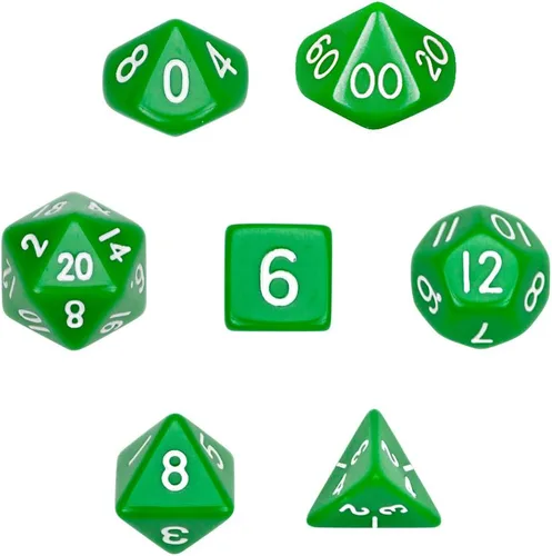 Miniatura 4 de Wiz Dice Serie I Juego de 7 dados poliédricos opacos en bolsa de terciopelo
