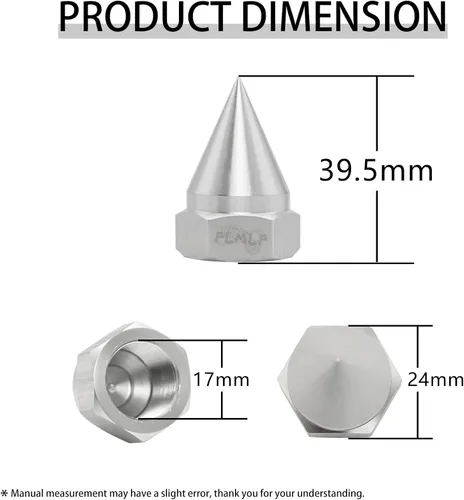 Miniatura 2 de FLMLF CNC Metal cono fijo tornillo tuerca (4 unids/juego) para 1/5 HPI Rovan Baja 5B SS 5T 5SC piezas (plata)