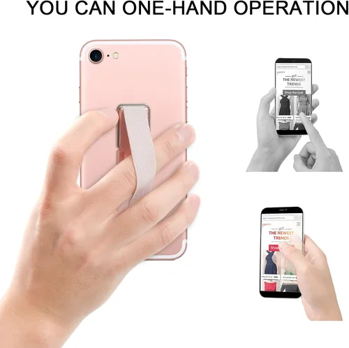 Miniatura 6 de Correa para teléfono, 4 unidades, agarre para teléfono con soporte, soporte para correa de teléfono para soporte de mano y dedo, adecuado para oro