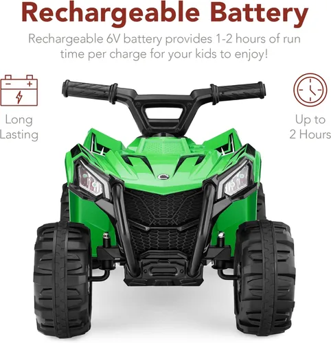 Miniatura 4 de Best Choice Products - Vehículo de juguete para niños de 6V, cuatriciclo de 4 ruedas, ATV con velocidad máxima de 1.8 MPH, neumáticos con dibujo