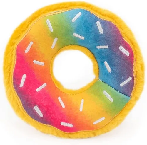 Miniatura 7 de ZippyPaws - Mini Donutz - Juguete de peluche chirriante sin relleno para perros - Arándano
