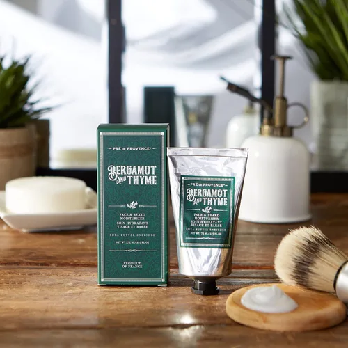 Miniatura 2 de Pre de Provence Bergamot & Thyme Colección de fragancias para hombre, crema para barba, 2.5 onzas líquidas