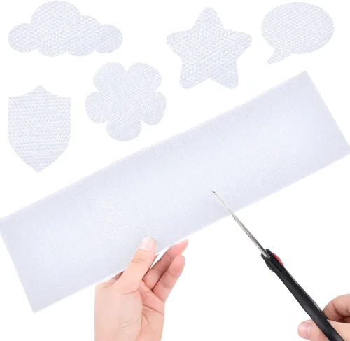 Miniatura 5 de 4 Pulgadas x 5.5 Metros Cinta Adhesiva de Gancho y Bucle Blanca de Alta Resistencia, Agarre Antideslizante para Alfombras de Múltiples Propósitos