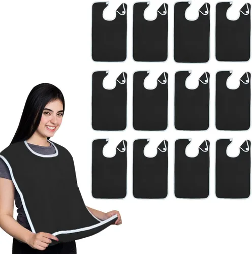 Miniatura 16 de Avalon Towels Adult Bibs for Women 100% Cotton Bib for Adults for Eating - Terry Cloth Adult Bibs for Men Clothing Protectors