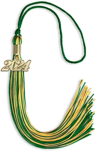 Miniatura 187 de Endea Graduation - Borla de doble color mixto con fecha dorada (negro/dorado antiguo, 2021)