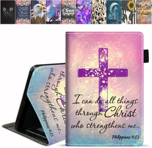 Miniatura 11 de Funda para tablet Kindle Fire HD 10/Fire HD 10 Plus (11ª generación, versión 2021), funda de piel sintética de alta calidad con ranura para tarjeta